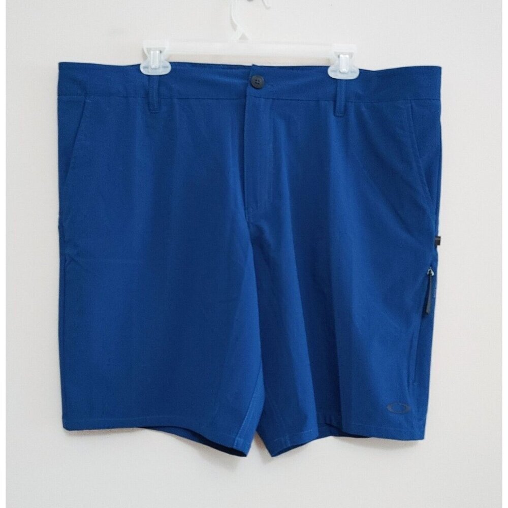 Oakley Mens Shorts Size 40 Stretch Blue Regular Fit Casual Golf Shorts